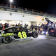 Jimmie Johnson’s wrecked car during the Daytona 500 qualifying races on Thursday. Photo credit: Sean Gardner/Getty Images